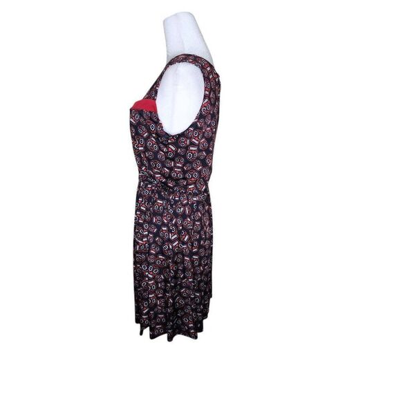 Folter Skulls Sleeveless Retro Rockabilly Dress Womens Size M Black - Picture 4 of 6